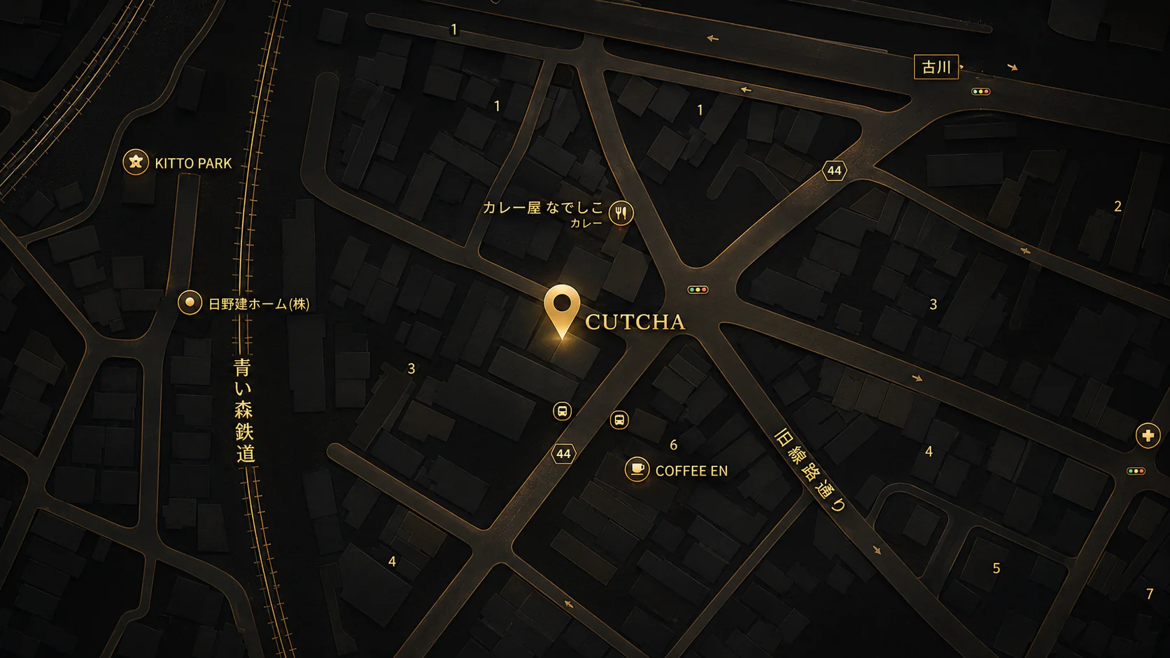 CUTCHA周辺の地図